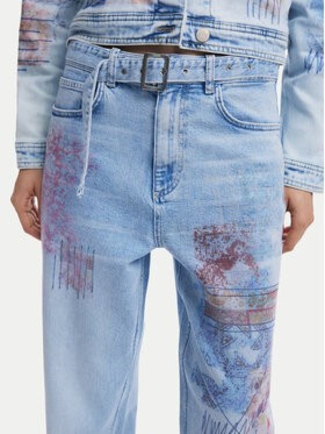 Desigual Jeansy Hawai 25SWDD13 Niebieski Mom Fit