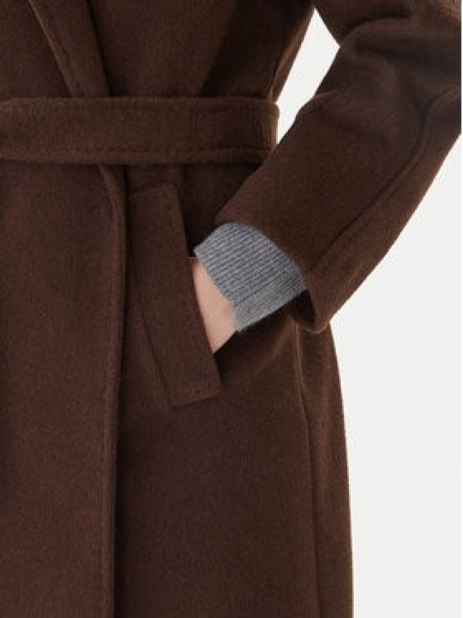 Weekend Max Mara Płaszcz wełniany Tempera 2525016082 Brązowy Regular Fit