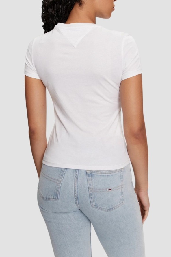 TOMMY JEANS Biały t-shirt damski, Rozmiar S