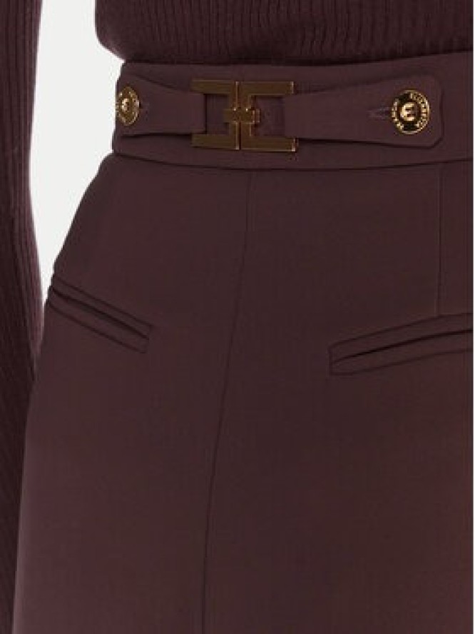 Elisabetta Franchi Spodnie materiałowe PA-099-56E2-V390 Bordowy Regular Fit
