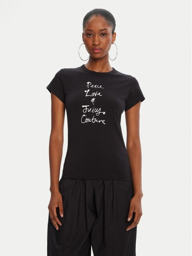 Juicy Couture T-Shirt JCNCT225458 Czarny Regular Fit