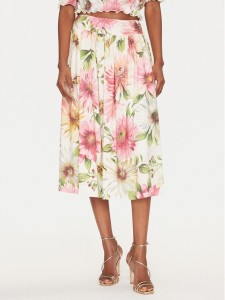 Guess Spódnica plisowana W5GD64 WH4S2 Kolorowy Regular Fit