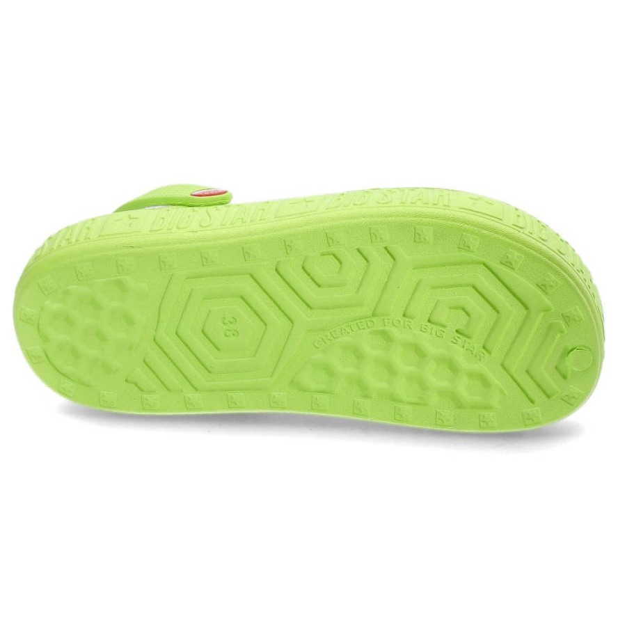 Zielone Klapki Big Star Wodoodporne Buty Damskie