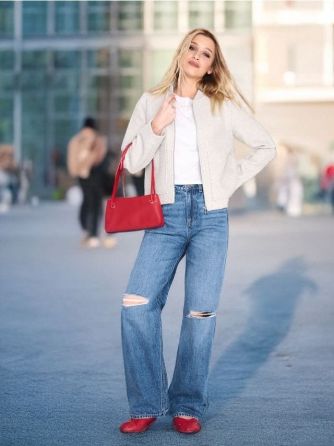 Kurtka bomberka - szary