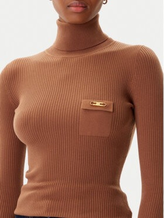 Elisabetta Franchi Golf MK-11B-56E2-V290 Brązowy Slim Fit