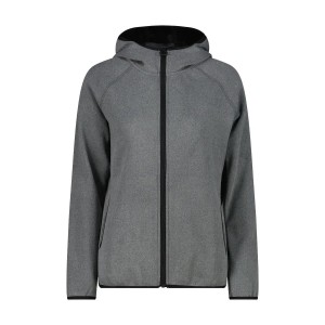 Bluza z kapturem z melanżowej dzianiny damska CMP Knit Tech