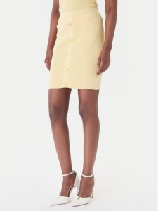 Marciano Guess Spódnica mini G6GD09 Z0628 Żółty Classic Fit