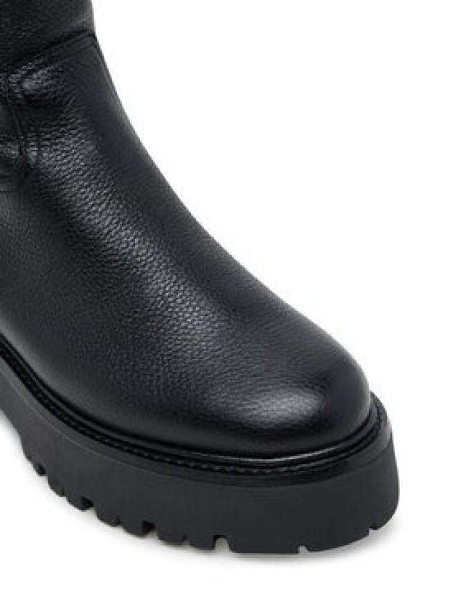 KARL LAGERFELD Kozaki Burly Biker KL43490W Czarny