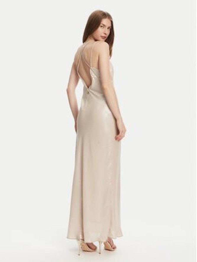 TWINSET Sukienka wieczorowa 251TT2130 Écru Slim Fit