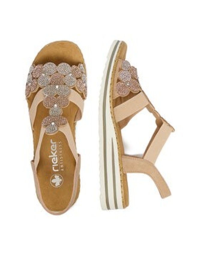 Rieker Sandały CEO-V0613-90 Beżowy