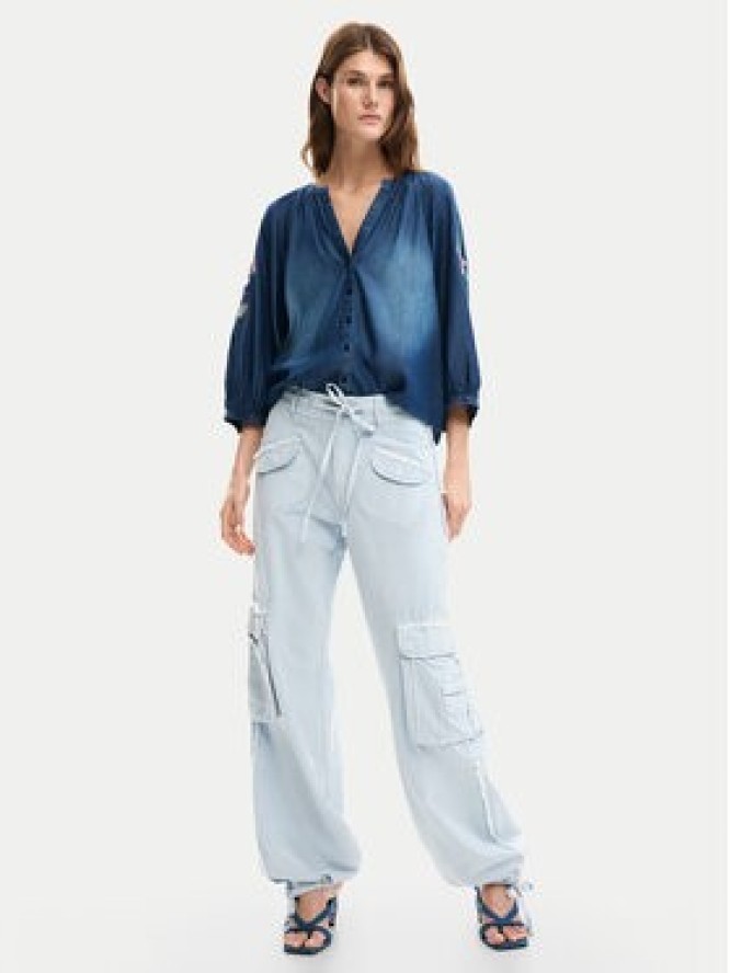 Desigual Koszula jeansowa 26SWBW16 Granatowy Relaxed Fit