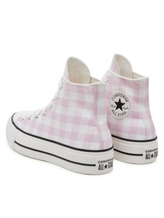Converse Trampki Chuck Taylor All Star Lift Platform Gingham A13663C Różowy