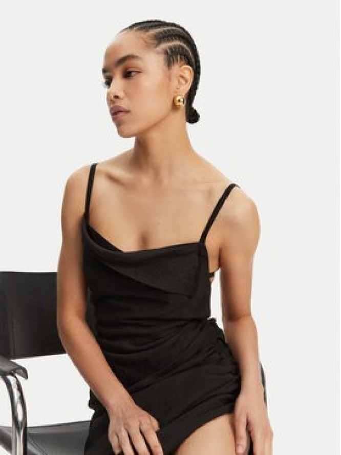JACQUEMUS Sukienka koktajlowa 22E243DR106-1020 Czarny Regular Fit