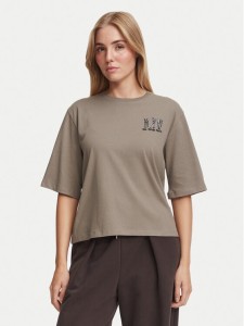 The North Face T-Shirt NF0A8JAP Beżowy ciemny Boxy Fit