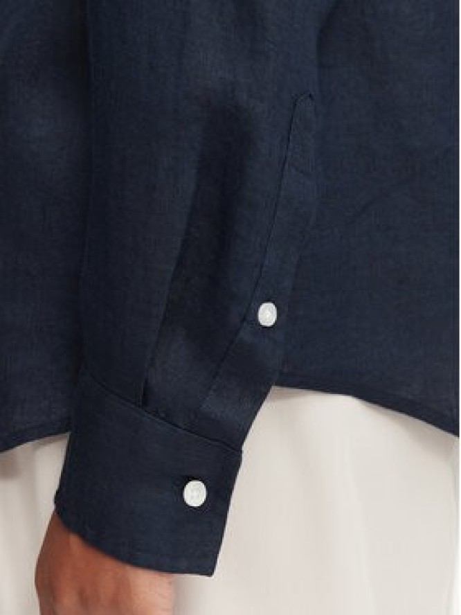 Beverly Hills Polo Club Koszula P-SS26W-SH0004 Granatowy Regular Fit