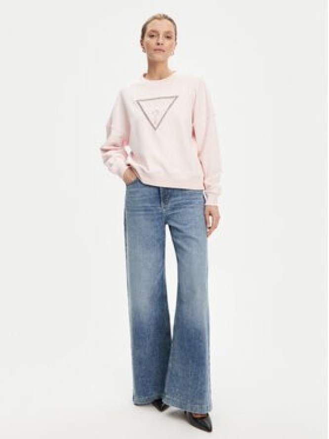 Guess Bluza W5YQ04 KC8I0 Różowy Regular Fit
