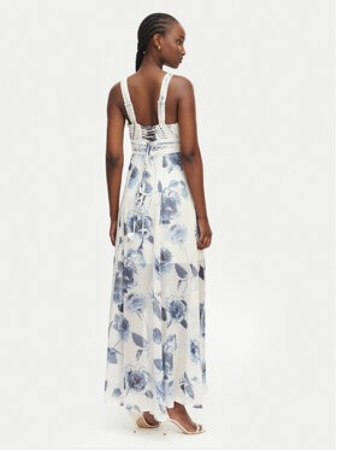 Guess Sukienka wieczorowa W3YK54 WCWF2 Kremowy Regular Fit