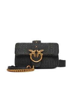 PINKO Torebka Love One Mini Slouchy Fl PE 25 PLTT 104340 A2CF Czarny