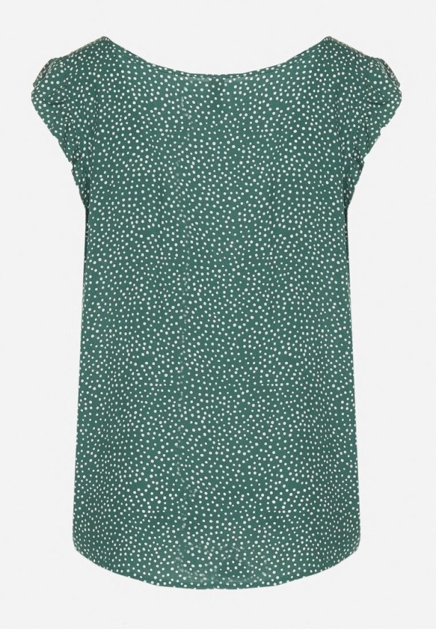 Zielona Bluzka z Bawełny w Kropki Nappela