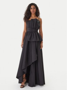 Fracomina Sukienka wieczorowa FQ26SD3010W83101 Czarny Regular Fit