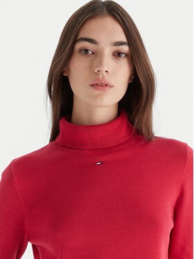 Tommy Jeans Golf Essential DW0DW21672 Czerwony Regular Fit