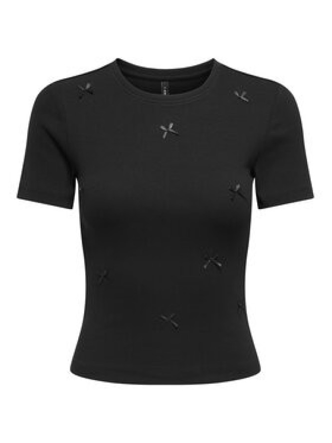 ONLY T-Shirt Femke 15369336 Czarny Slim Fit