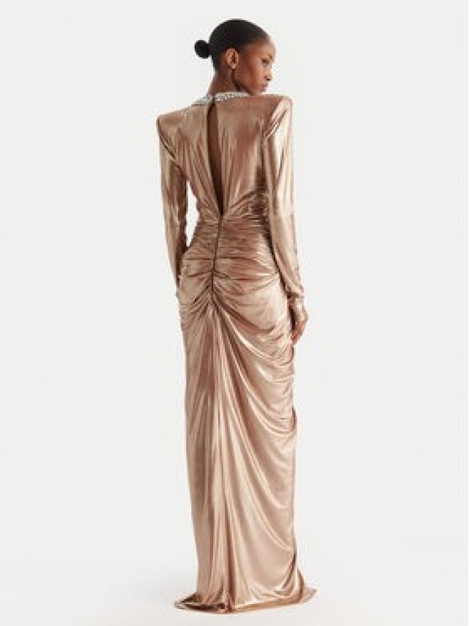 Babylon Sukienka wieczorowa S00835 Złoty Regular Fit