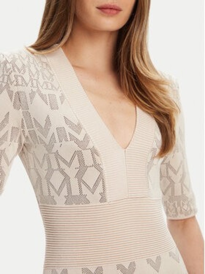 Marciano Guess Sukienka dzianinowa 5YGK20 5877Z Beżowy Slim Fit