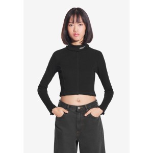 Koszulka sportowa damska Prosto Turtleneck Ribbed z długim rękawem