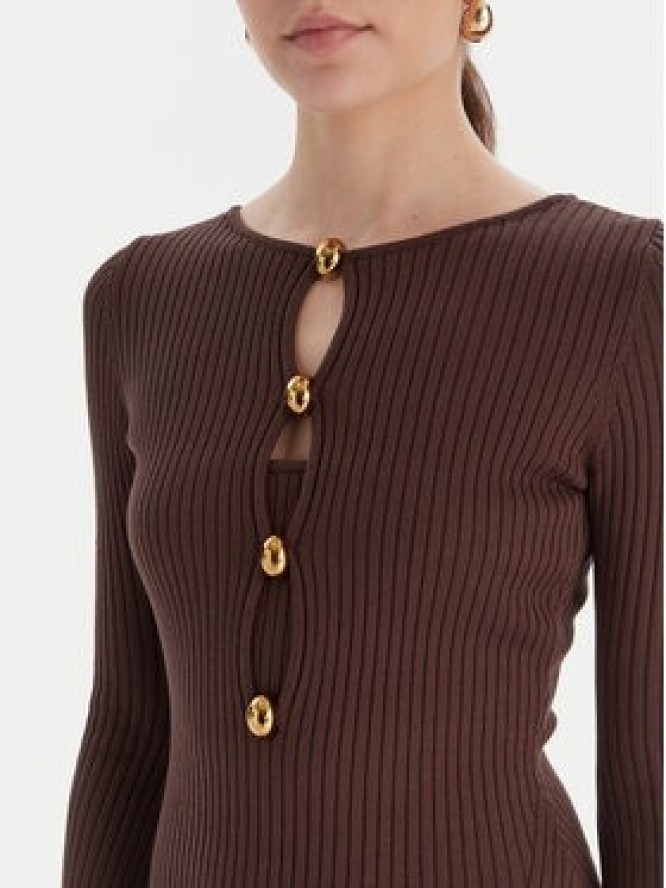 Marciano Guess Sukienka dzianinowa 5BGK55 5891Z Brązowy Regular Fit