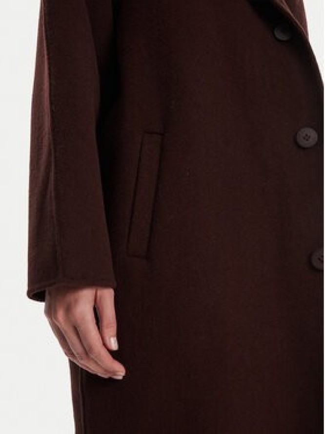 STAUD Płaszcz wełniany Chrysalis R24F8112WL Bordowy Regular Fit