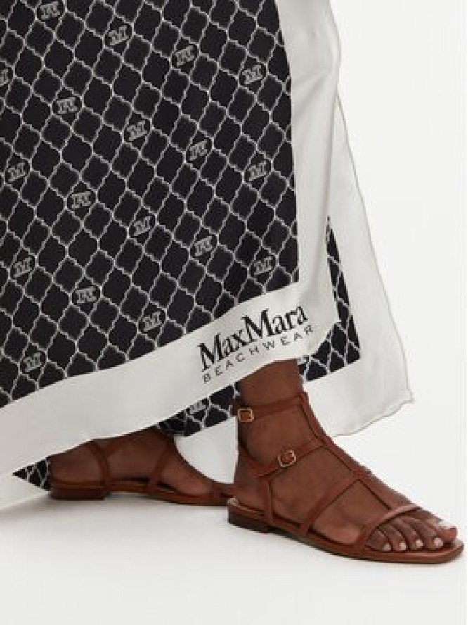 Max Mara Beachwear Chusta Ottico 2516541019 Czarny