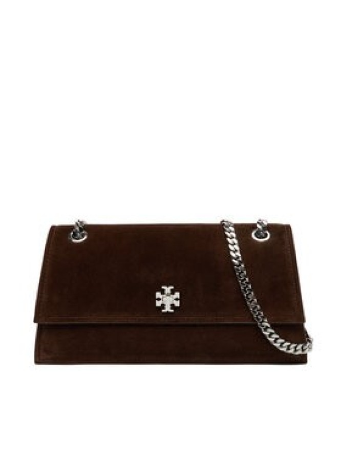 Tory Burch Torebka Kira Turnlock Suede Shouldr Bag 169176 Brązowy