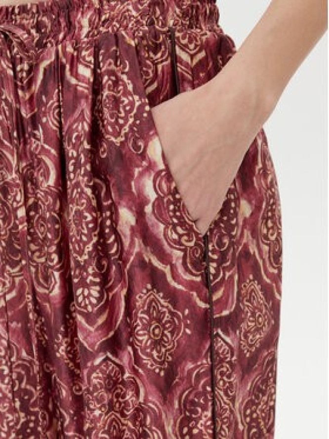 ViCOLO Spodnie materiałowe TD0666 Bordowy Relaxed Fit