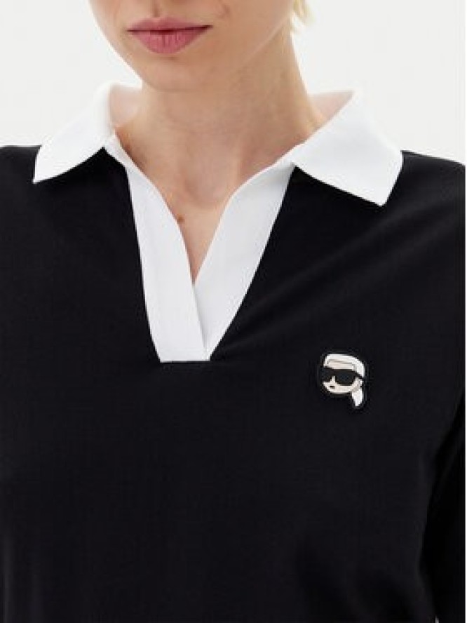 KARL LAGERFELD Polo A2W17111 Czarny Regular Fit