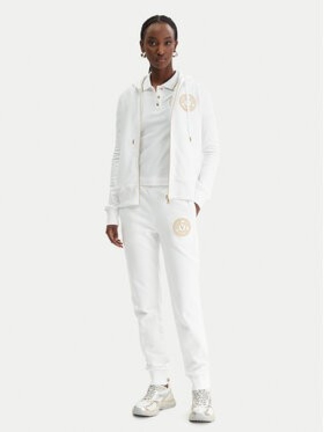 Versace Jeans Couture Spodnie dresowe 80HAAT02 CF01T Biały Regular Fit