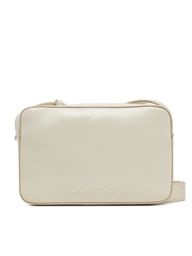 Calvin Klein Torebka Embossed Logo Camera Bag K60K612555 Beżowy