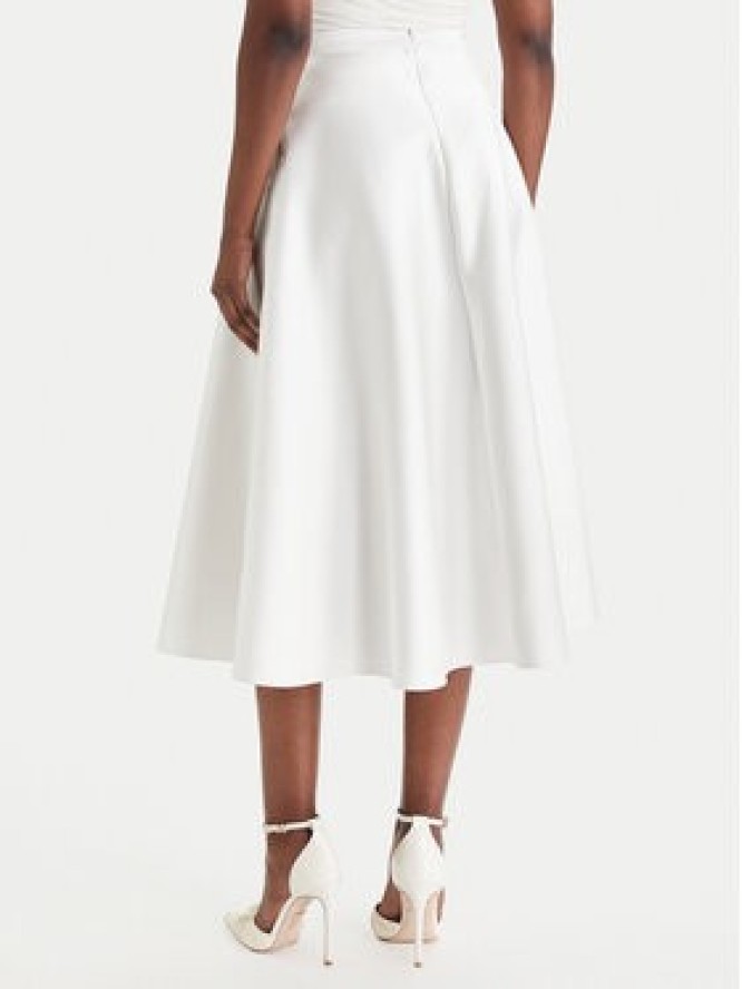 Elisabetta Franchi Spódnica midi GO-156-61E2-V320 Biały Regular Fit