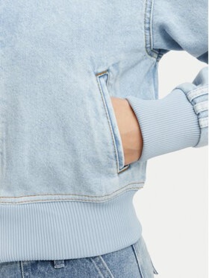 adidas Kurtka jeansowa Firebird KQ6492 Niebieski Slim Fit