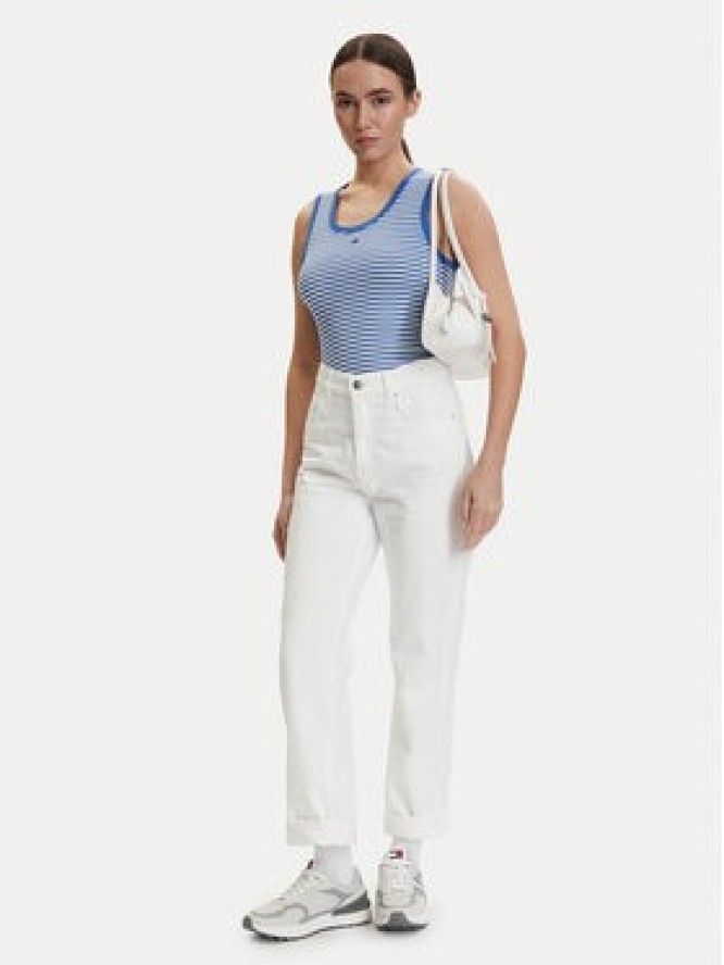 Tommy Jeans Top DW0DW20673 Niebieski Slim Fit