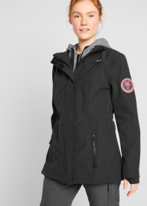 Długa kurtka softshell w optyce 2 w 1, z hydrofobowego materiału