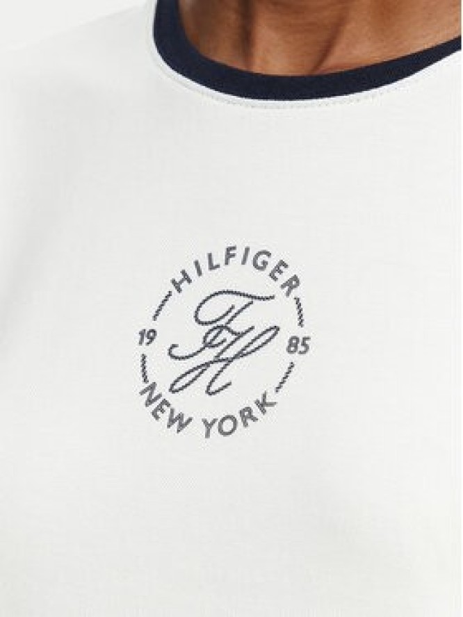 Tommy Hilfiger T-Shirt Th Roundal WW0WW50032 Biały Regular Fit