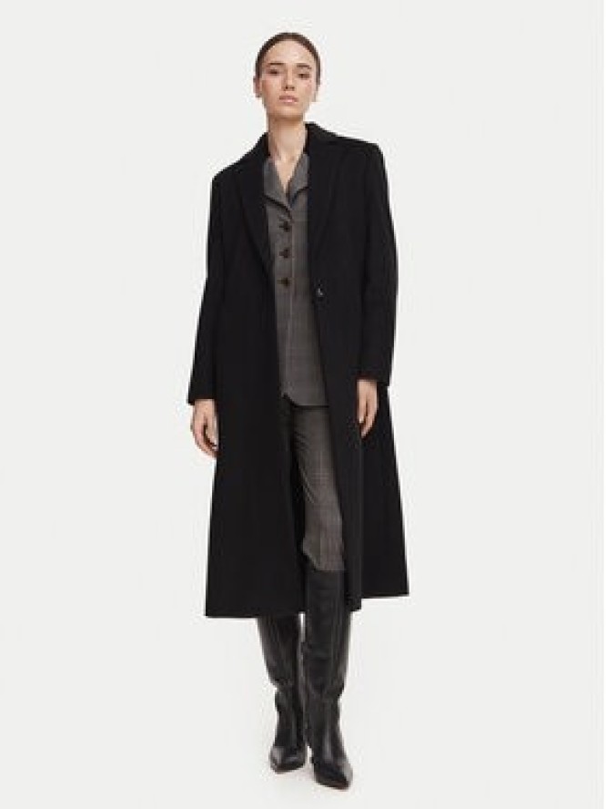Marella Płaszcz wełniany Pavido 2623016031 Czarny Loose Fit