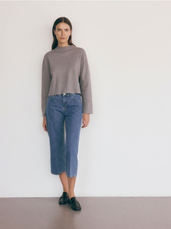 Jeansy culotte - niebieski