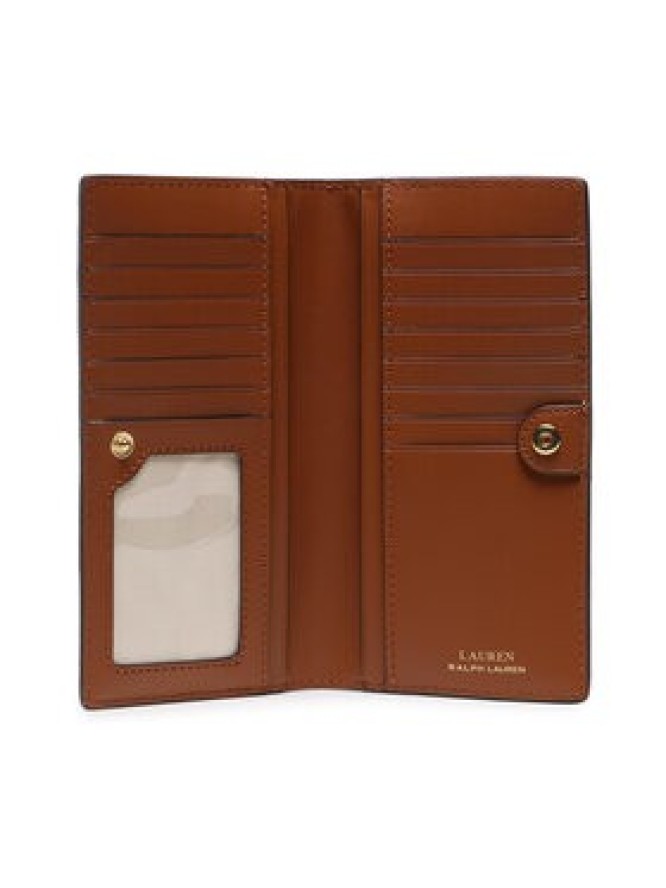 LAUREN RALPH LAUREN Portfel Slim Wallet 432802917010 Brązowy