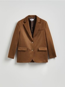 Jednorzędowa marynarka - brązowy