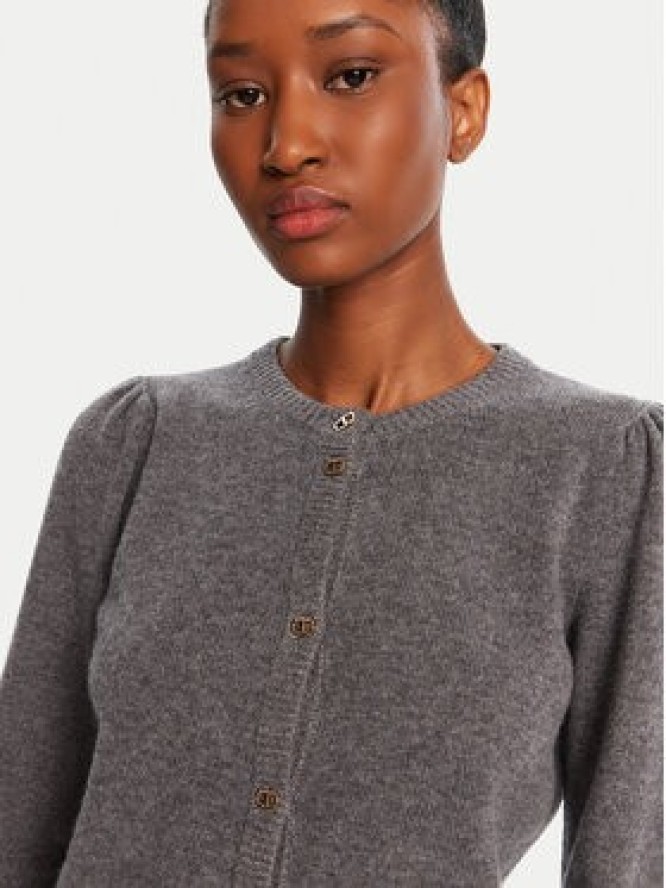 TWINSET Kardigan 252TP3583 Szary Regular Fit