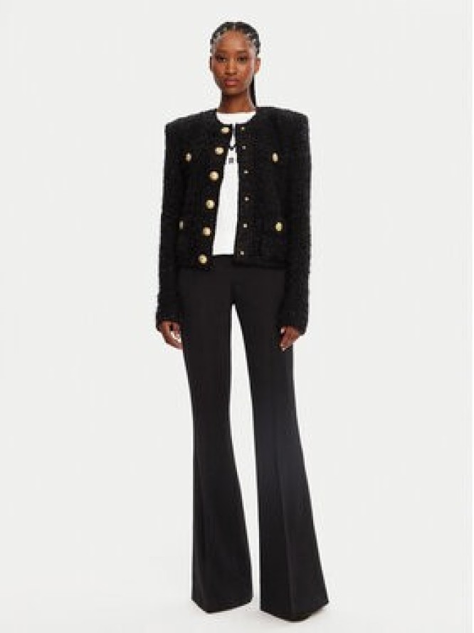 Balmain Kardigan DF1SK249KG43 Czarny Regular Fit