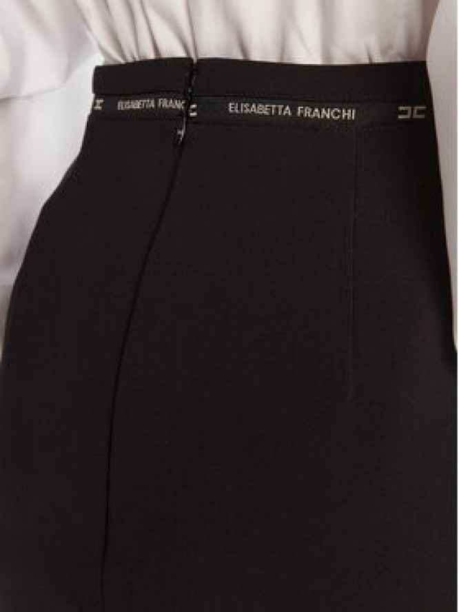 Elisabetta Franchi Spódnica midi GO-118-56E2-v220 Czarny Regular Fit