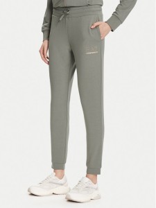 EA7 Emporio Armani Spodnie dresowe 8NTP66 TJ9RZ U8142 Zielony Regular Fit